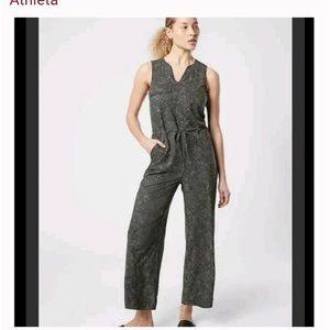Athleta Topanga Python printed  jumpsuit. size small.